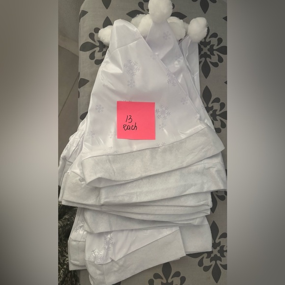 Mixweer 13Pcs Metallic Snowflake Santa Hats Christmas Hats#744 - Picture 1 of 5